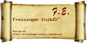 Freisinger Enikő névjegykártya